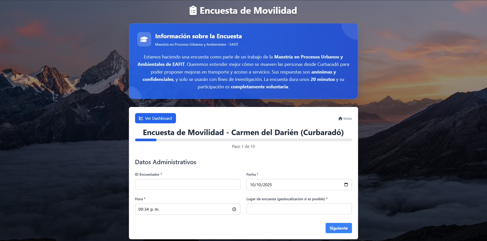 Encuesta de Movilidad - Carmen del Darién
